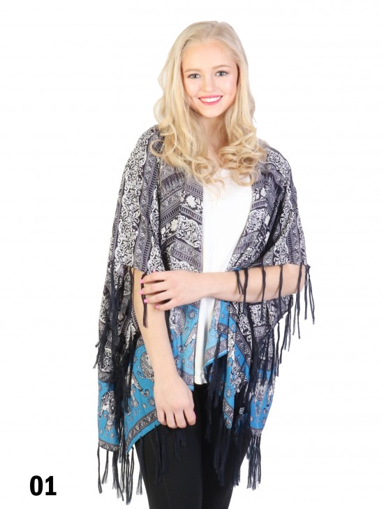 Elephant Print Kimono